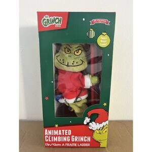 Animated Light Up Climbing Grinch Musical 17" H Mr. Christmas New In Box